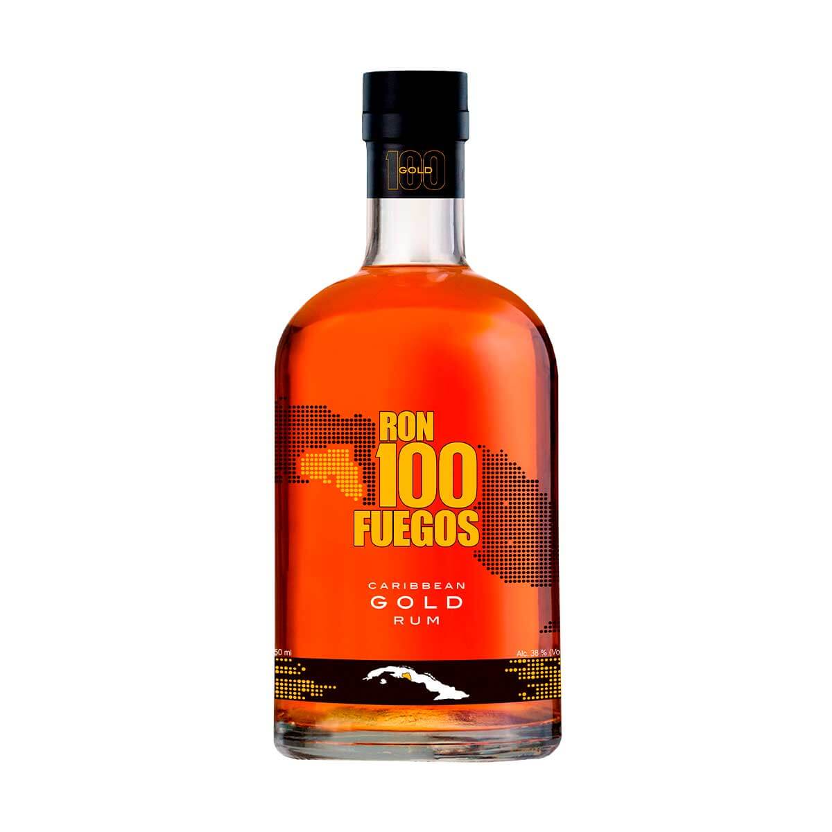 Ron 100 Fuegos Caribbean Gold Rum